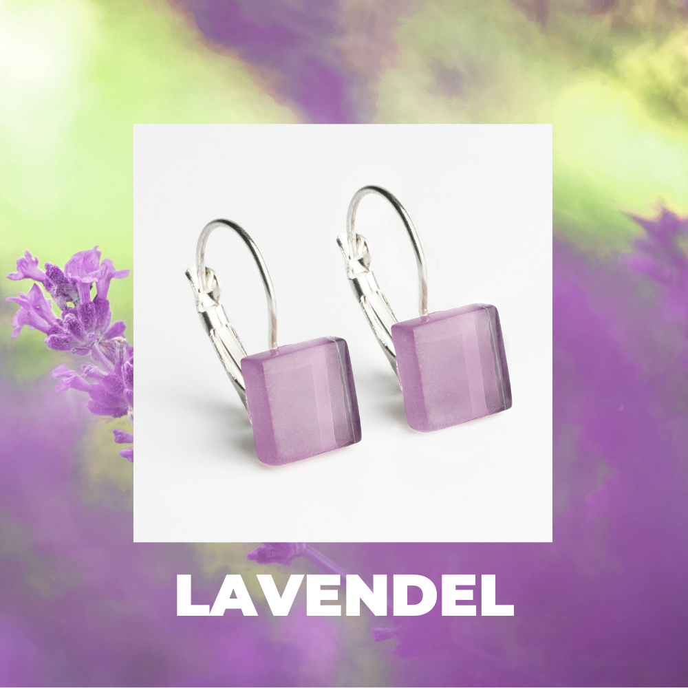 Foto von Geometrische Ohrringe aus Glas • 10mm Foto von Geometrische Ohrringe aus Glas • 10mm