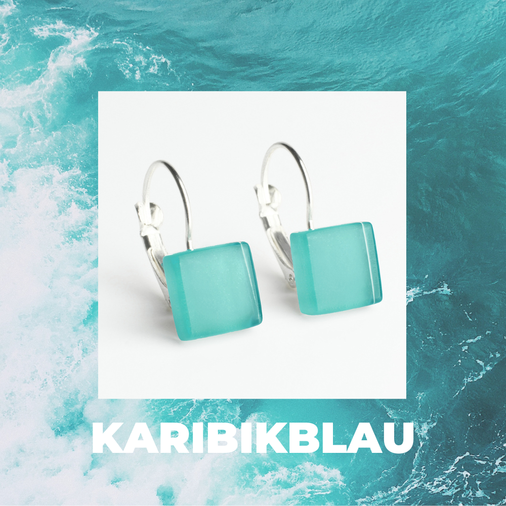 Foto von Geometrische Ohrringe aus Glas • 10mm Foto von Geometrische Ohrringe aus Glas • 10mm