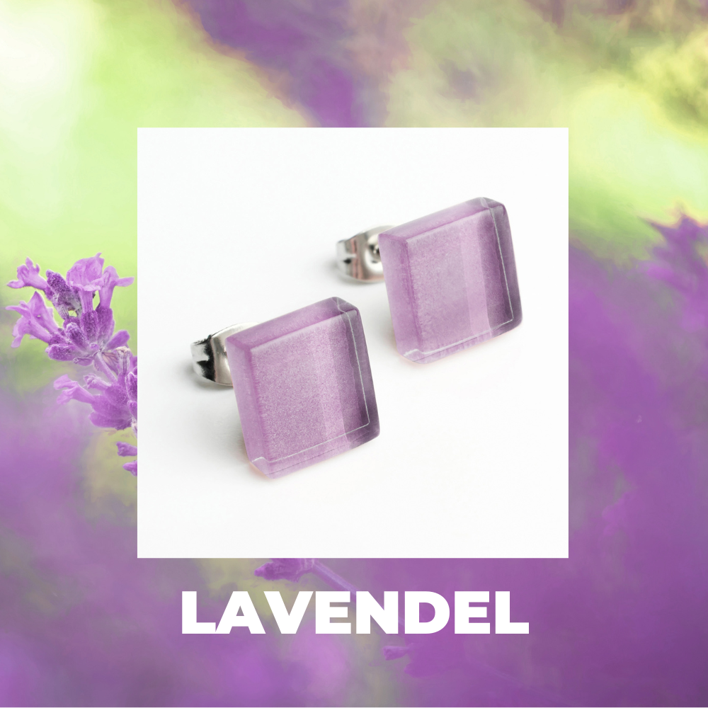 Foto von Small glass stud earrings • 10mm Foto von Small glass stud earrings • 10mm