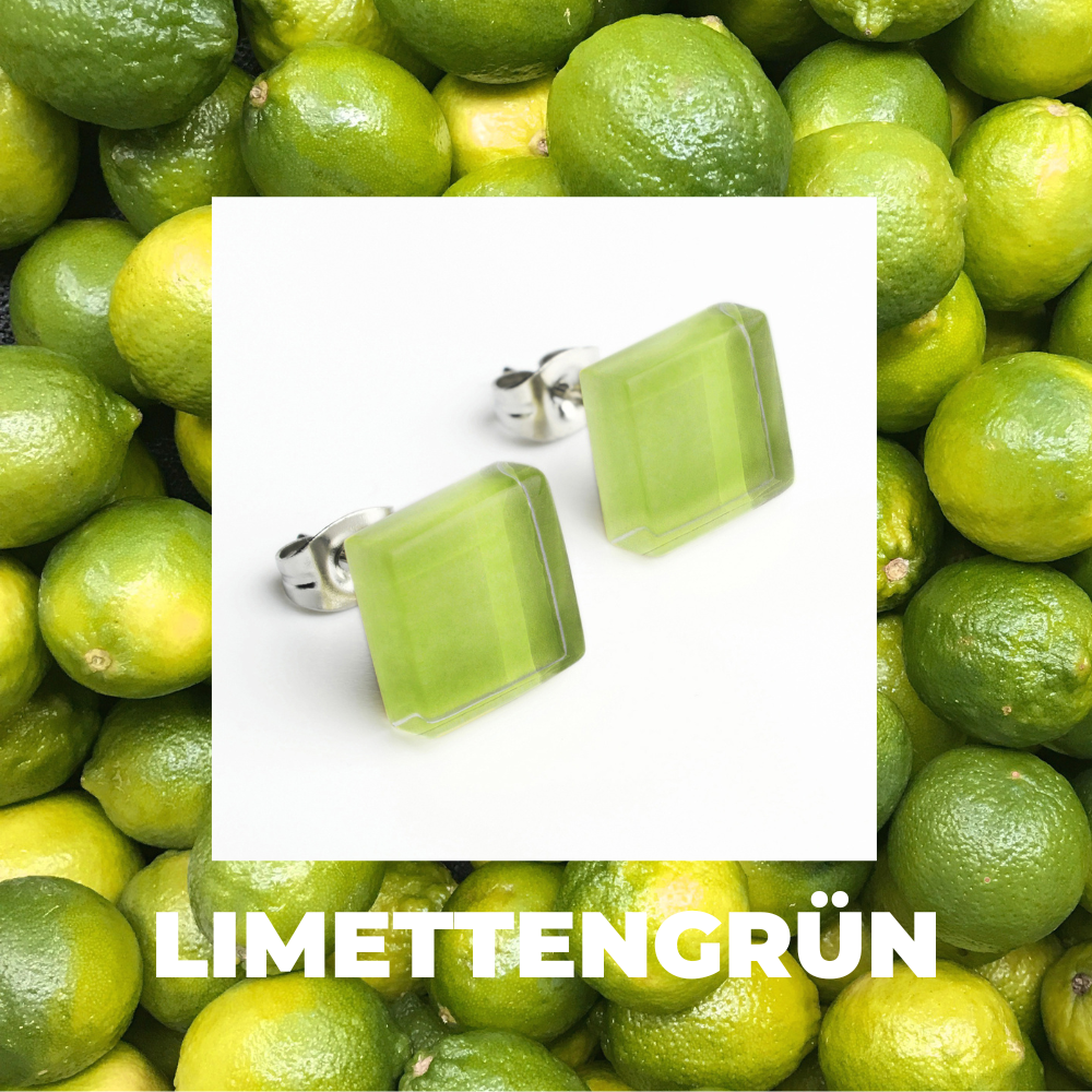 Foto von Small glass stud earrings • 10mm Foto von Small glass stud earrings • 10mm