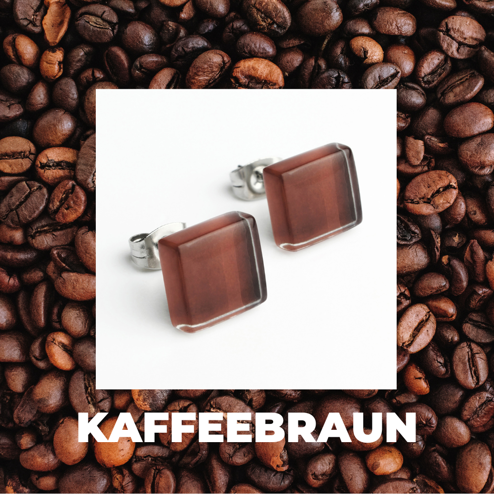 Foto von Small glass stud earrings • 10mm Foto von Small glass stud earrings • 10mm