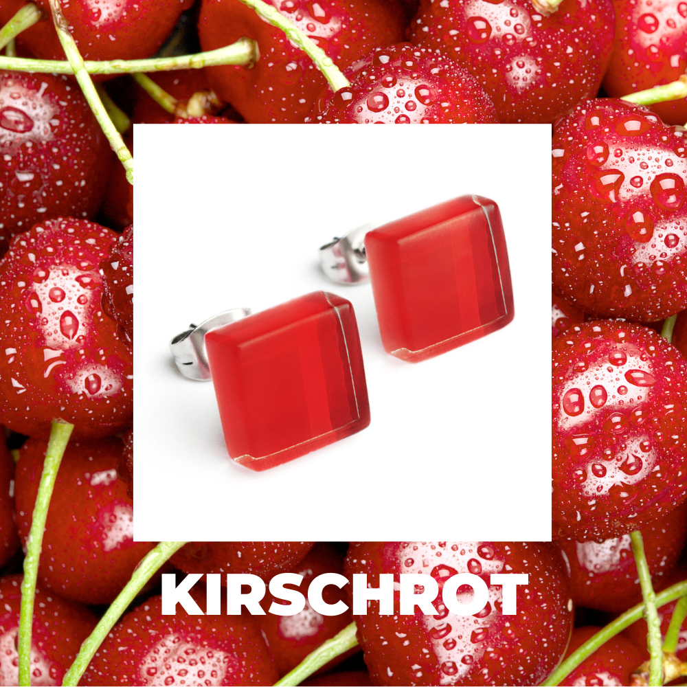 Foto von Small glass stud earrings • 10mm Foto von Small glass stud earrings • 10mm