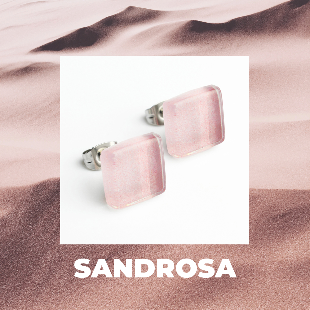 Foto von Small glass stud earrings • 10mm Foto von Small glass stud earrings • 10mm