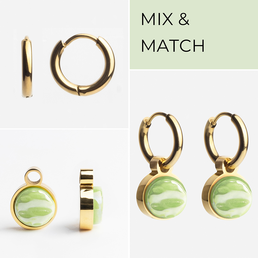 Foto von Creolen mit Anhänger  • Mix & Match Ohrringe • 12mm