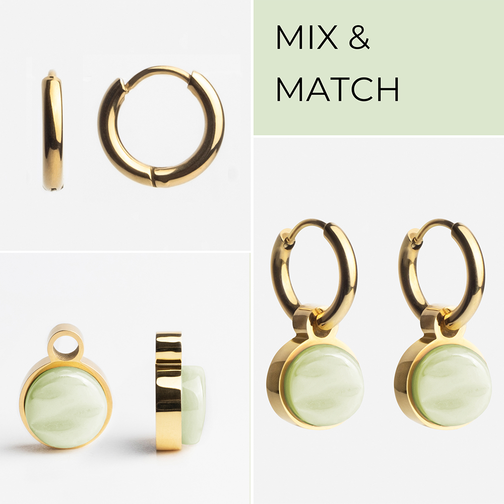 Foto von Creolen mit Anhänger  • Mix & Match Ohrringe • 12mm