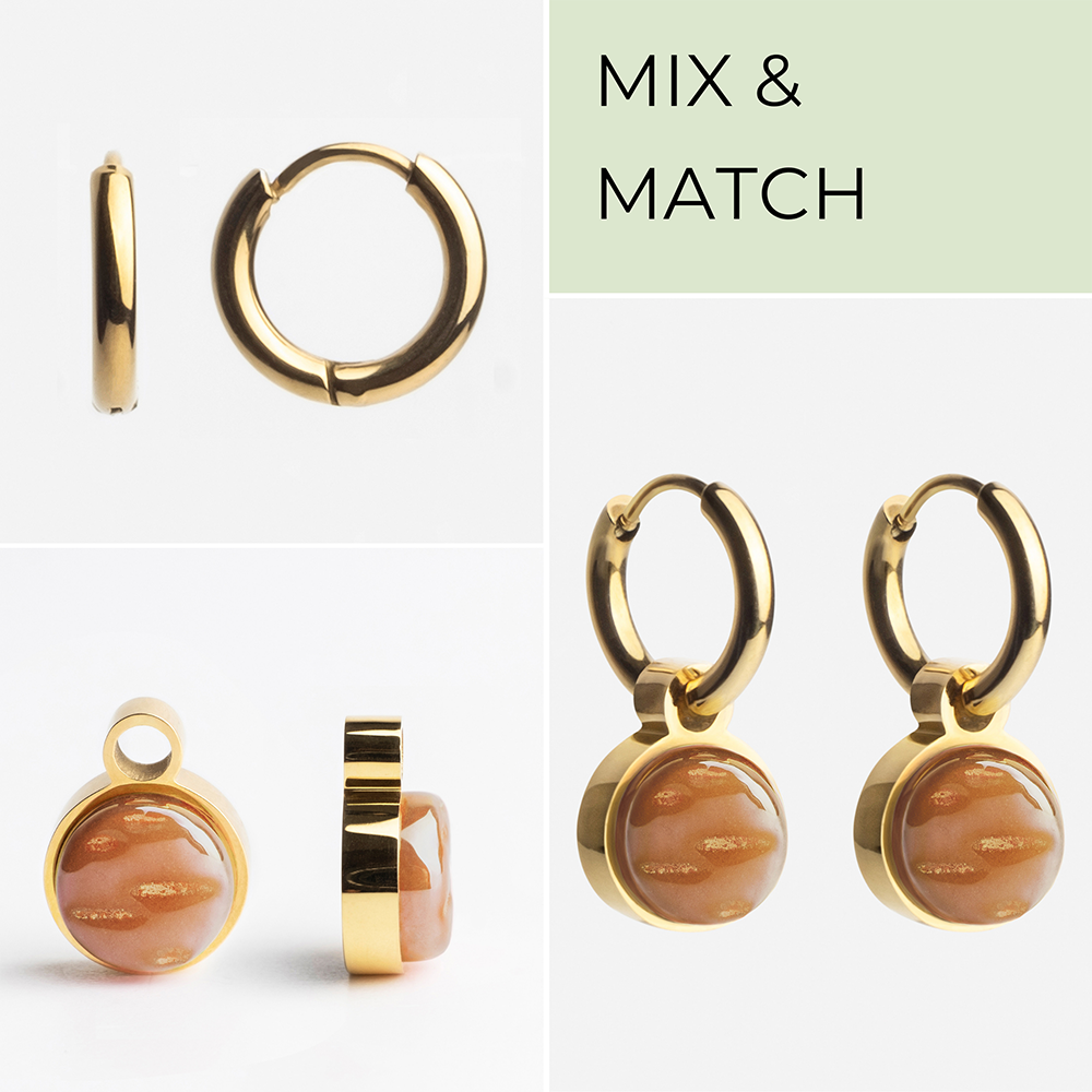 Foto von Creolen mit Anhänger  • Mix & Match Ohrringe • 12mm