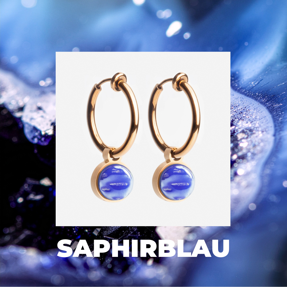 Foto von Hoop clip earrings with pendants • Mix & Match ear clips • 18mm Foto von Hoop clip earrings with pendants • Mix & Match ear clips • 18mm