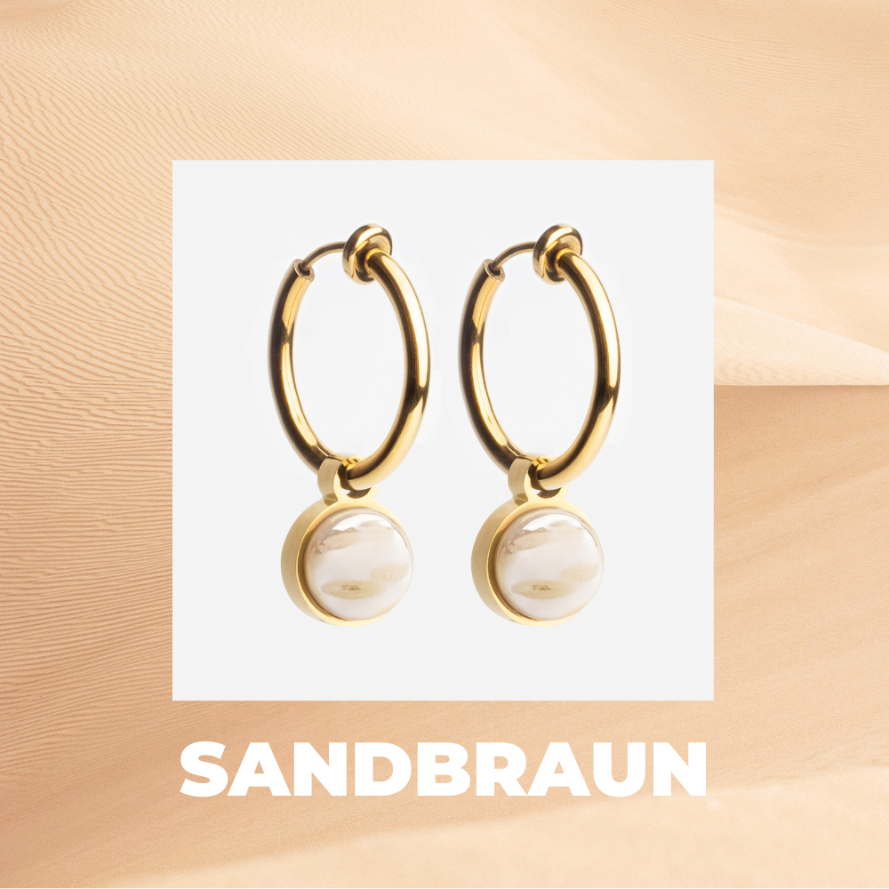 Foto von Hoop clip earrings with pendants • Mix & Match ear clips • 18mm Foto von Hoop clip earrings with pendants • Mix & Match ear clips • 18mm