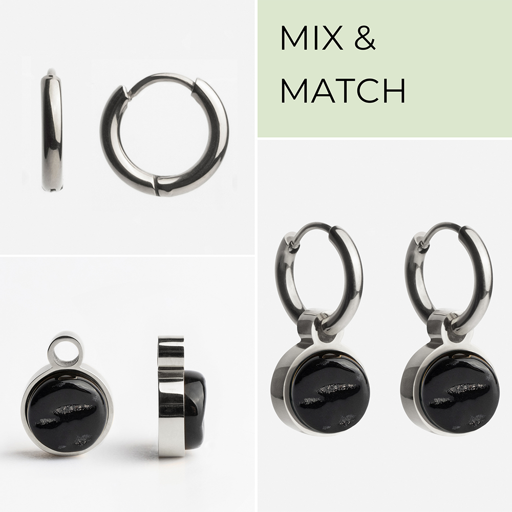 Foto von Creolen mit Anhänger  • Mix & Match Ohrringe • 12mm