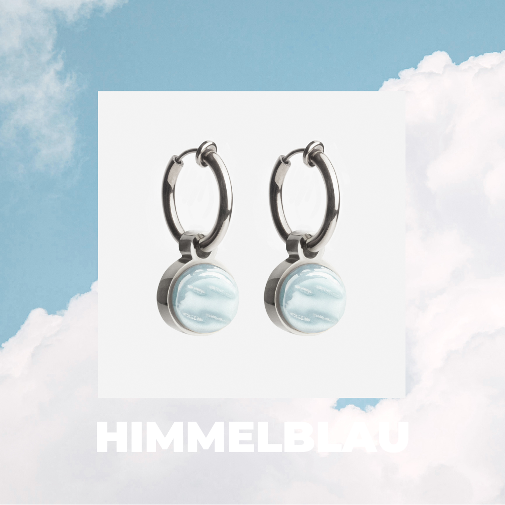 Foto von Hoop clip earrings with pendants • Mix & Match ear clips • 14mm Foto von Hoop clip earrings with pendants • Mix & Match ear clips • 14mm