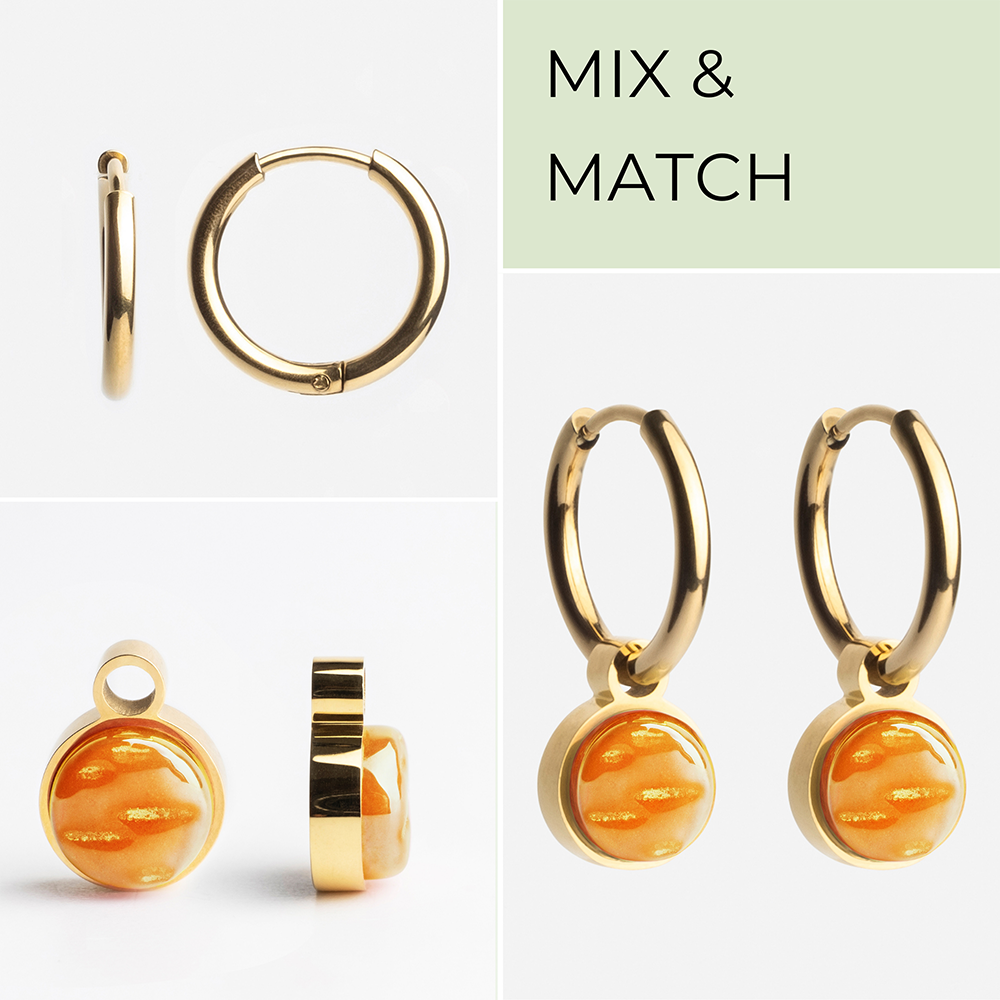 Foto von Hoop earrings with charms • Mix & Match earrings • 16mm Foto von Hoop earrings with charms • Mix & Match earrings • 16mm