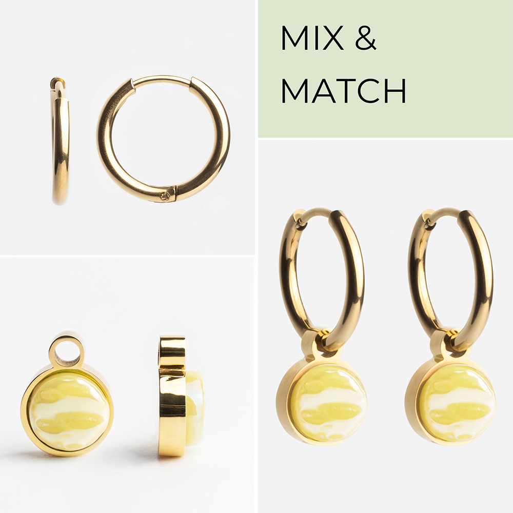 Foto von Hoop earrings with charms • Mix & Match earrings • 16mm Foto von Hoop earrings with charms • Mix & Match earrings • 16mm