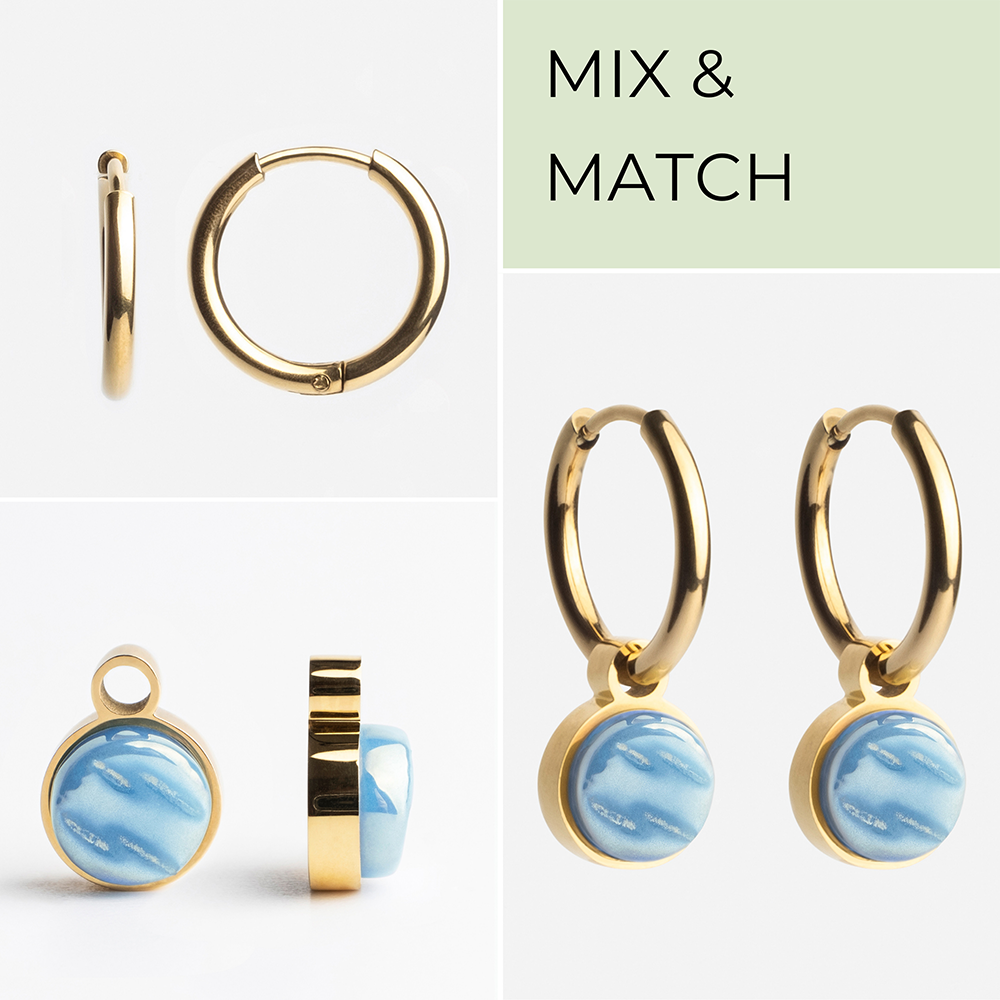 Foto von Hoop earrings with charms • Mix & Match earrings • 16mm Foto von Hoop earrings with charms • Mix & Match earrings • 16mm