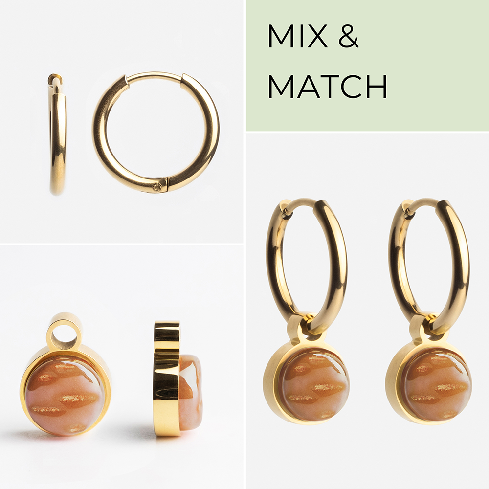 Foto von Hoop earrings with charms • Mix & Match earrings • 16mm Foto von Hoop earrings with charms • Mix & Match earrings • 16mm