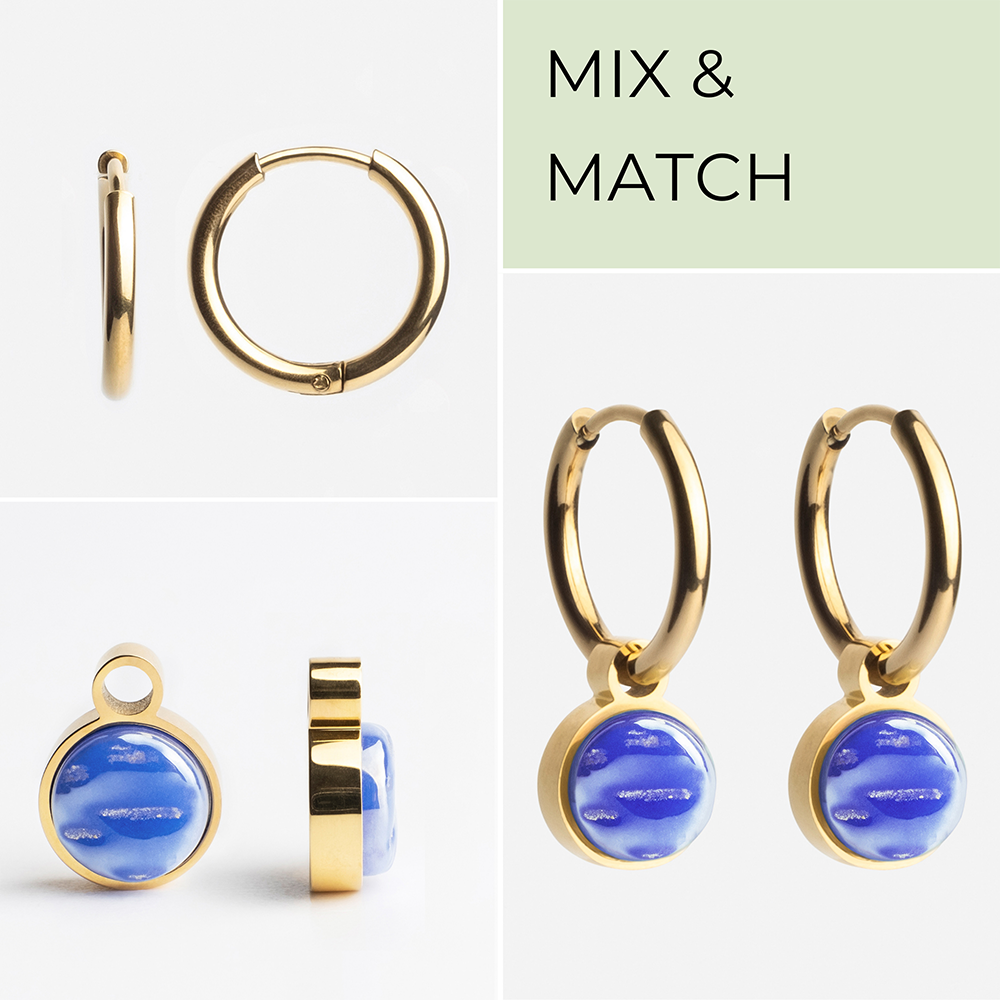 Foto von Hoop earrings with charms • Mix & Match earrings • 16mm Foto von Hoop earrings with charms • Mix & Match earrings • 16mm