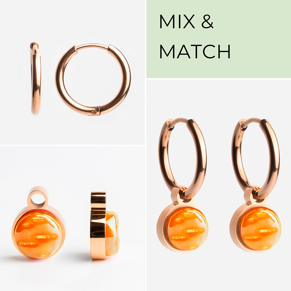 Foto von Hoop earrings with charms • Mix & Match earrings • 16mm Foto von Hoop earrings with charms • Mix & Match earrings • 16mm