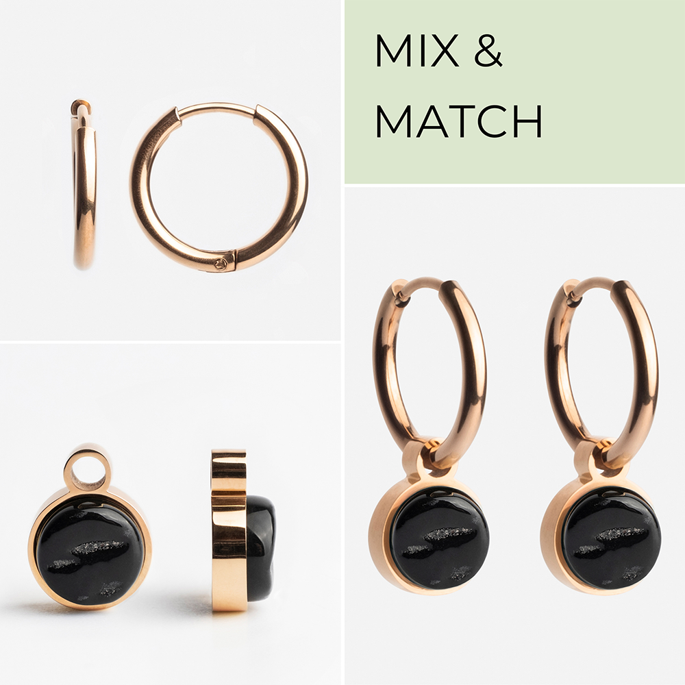 Foto von Hoop earrings with charms • Mix & Match earrings • 16mm Foto von Hoop earrings with charms • Mix & Match earrings • 16mm