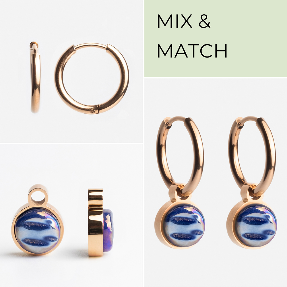 Foto von Hoop earrings with charms • Mix & Match earrings • 16mm Foto von Hoop earrings with charms • Mix & Match earrings • 16mm