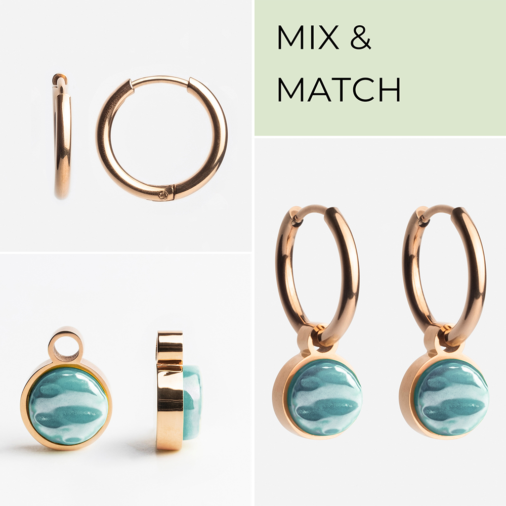 Foto von Hoop earrings with charms • Mix & Match earrings • 16mm Foto von Hoop earrings with charms • Mix & Match earrings • 16mm