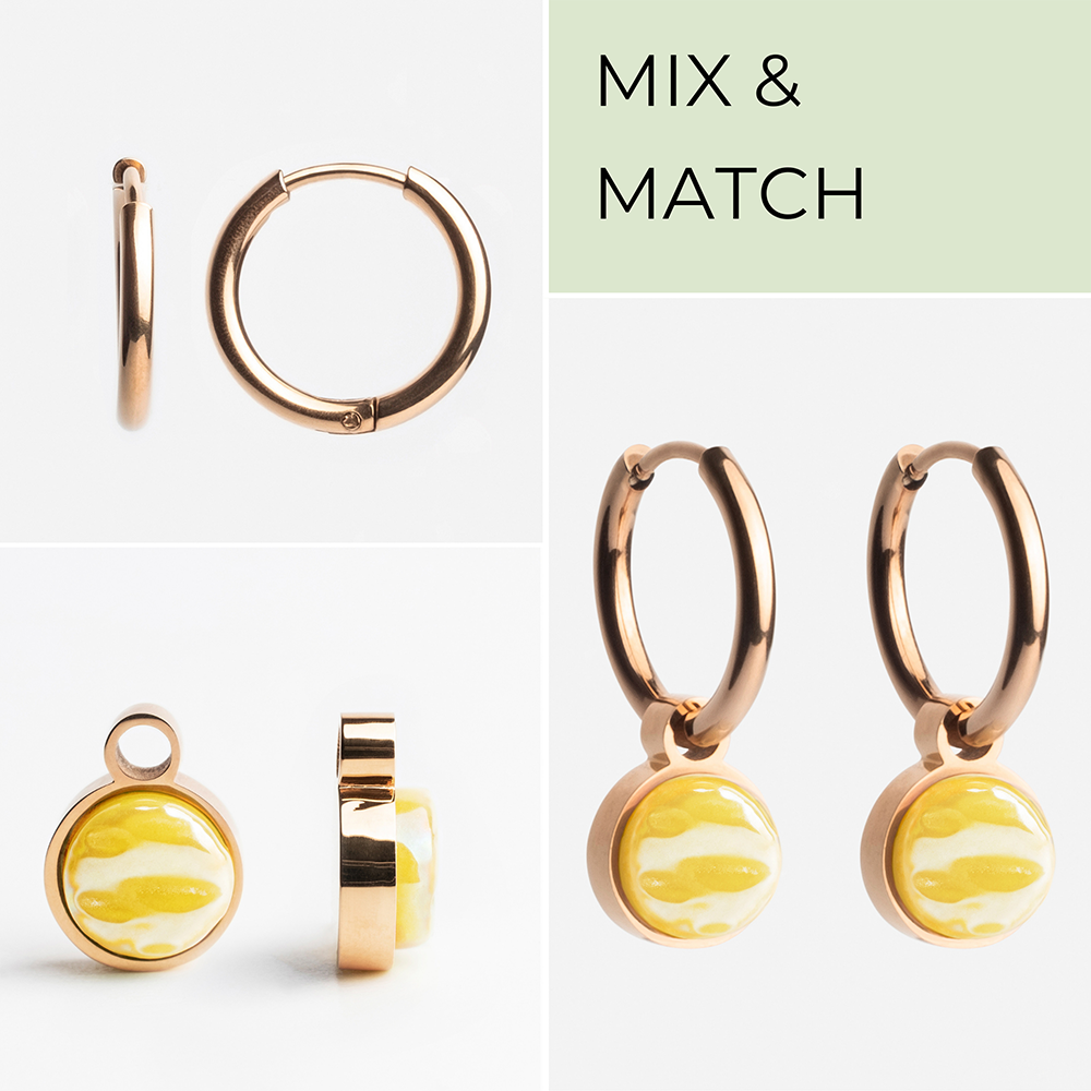 Foto von Hoop earrings with charms • Mix & Match earrings • 16mm Foto von Hoop earrings with charms • Mix & Match earrings • 16mm