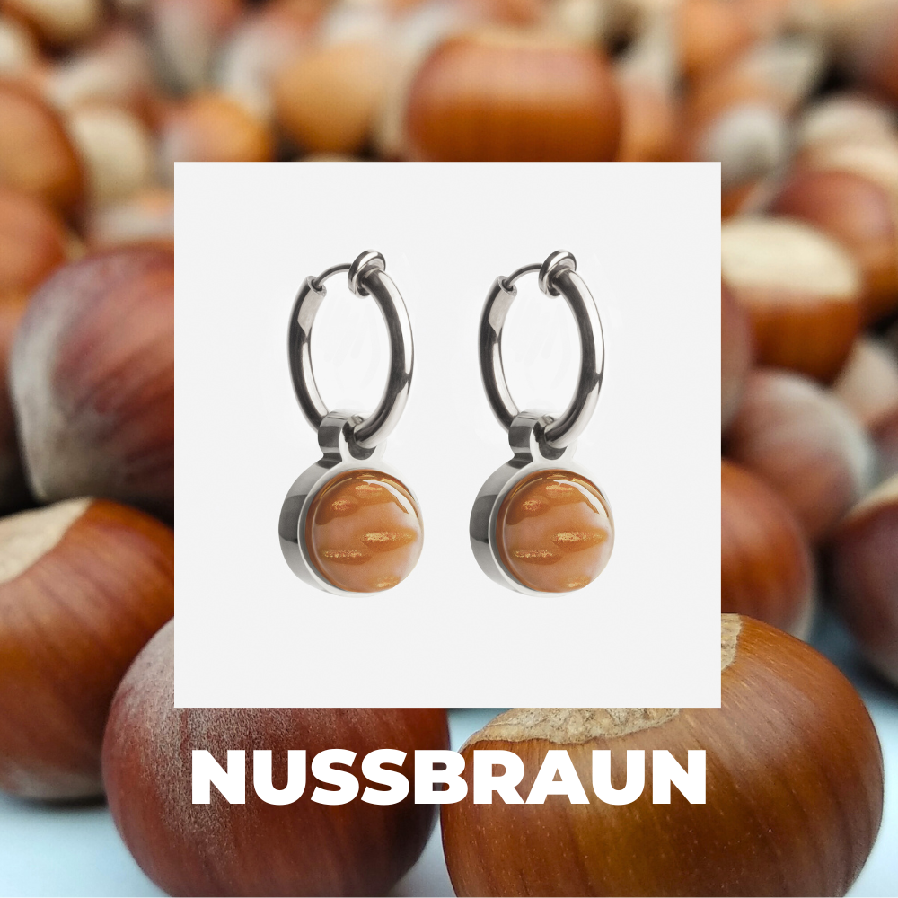 Foto von Hoop clip earrings with pendants • Mix & Match ear clips • 14mm Foto von Hoop clip earrings with pendants • Mix & Match ear clips • 14mm