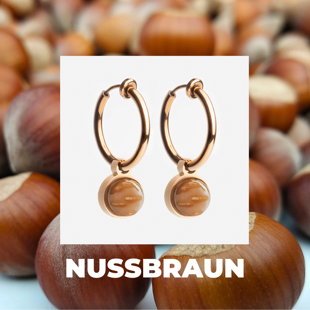 Foto von Hoop clip earrings with pendants • Mix & Match ear clips • 18mm Foto von Hoop clip earrings with pendants • Mix & Match ear clips • 18mm