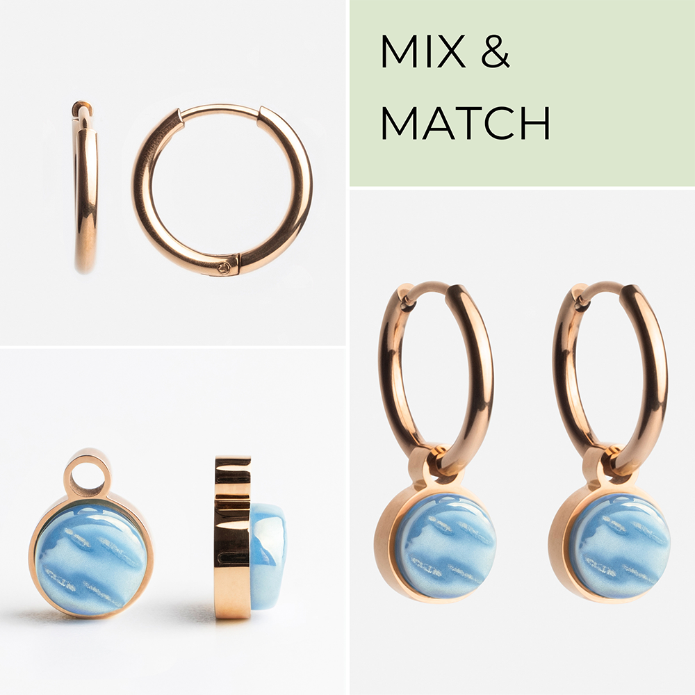 Foto von Hoop earrings with charms • Mix & Match earrings • 16mm Foto von Hoop earrings with charms • Mix & Match earrings • 16mm