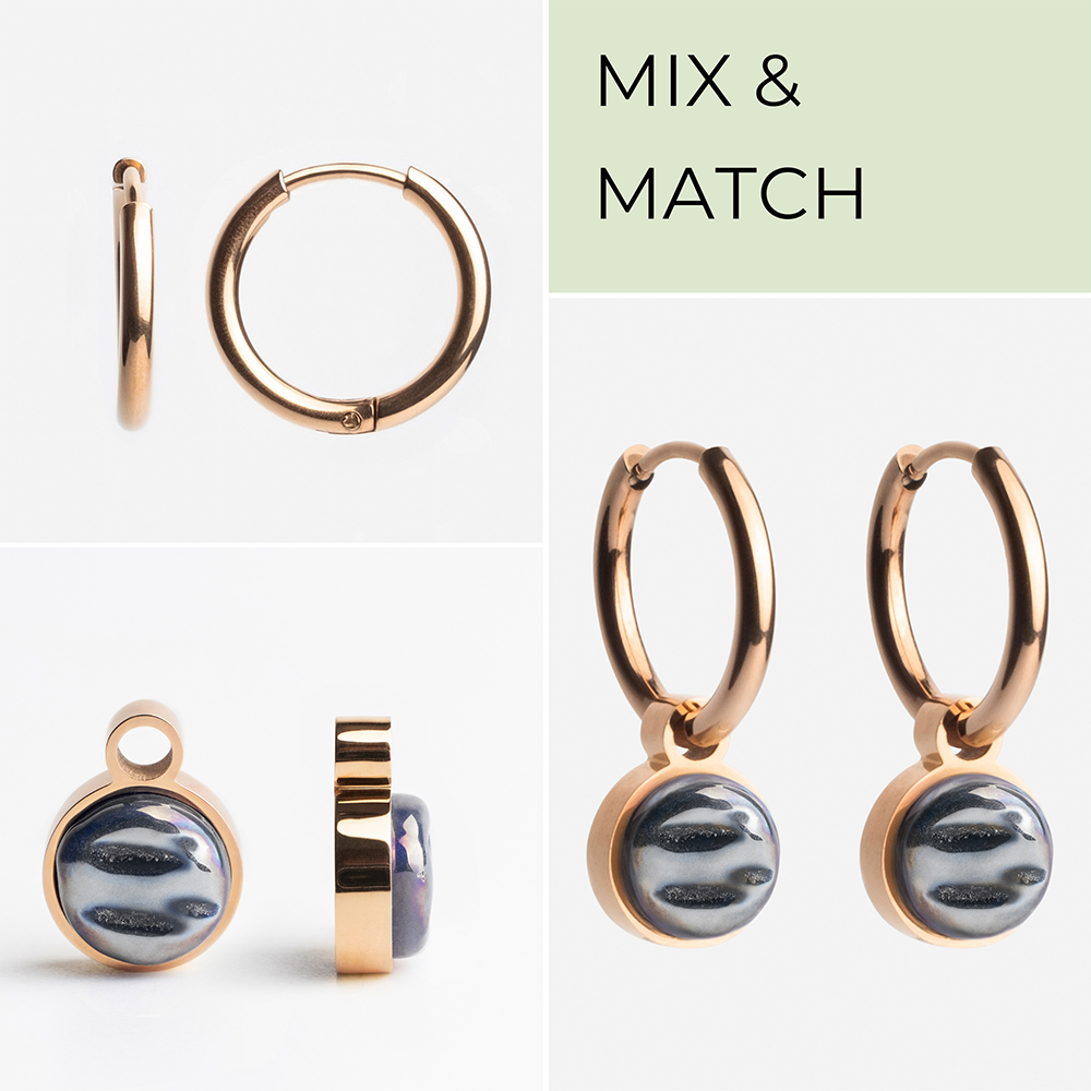 Foto von Creolen mit Charms • Mix & Match Ohrringe • 16mm Foto von Creolen mit Charms • Mix & Match Ohrringe • 16mm