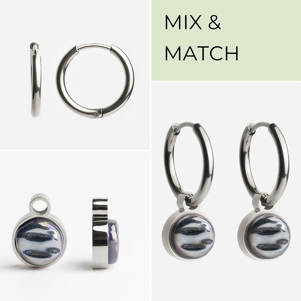 Foto von Hoop earrings with charms • Mix & Match earrings • 16mm Foto von Hoop earrings with charms • Mix & Match earrings • 16mm