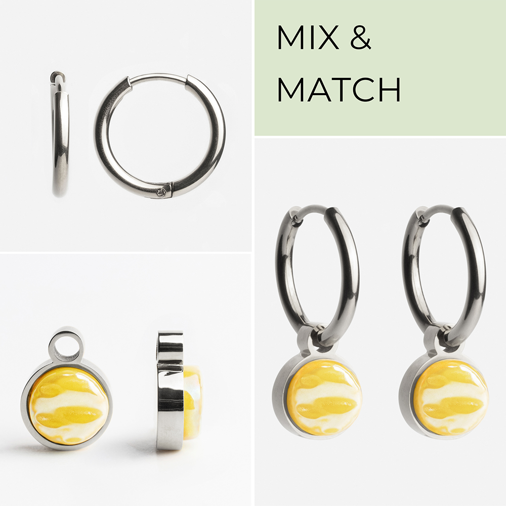 Foto von Hoop earrings with charms • Mix & Match earrings • 16mm Foto von Hoop earrings with charms • Mix & Match earrings • 16mm
