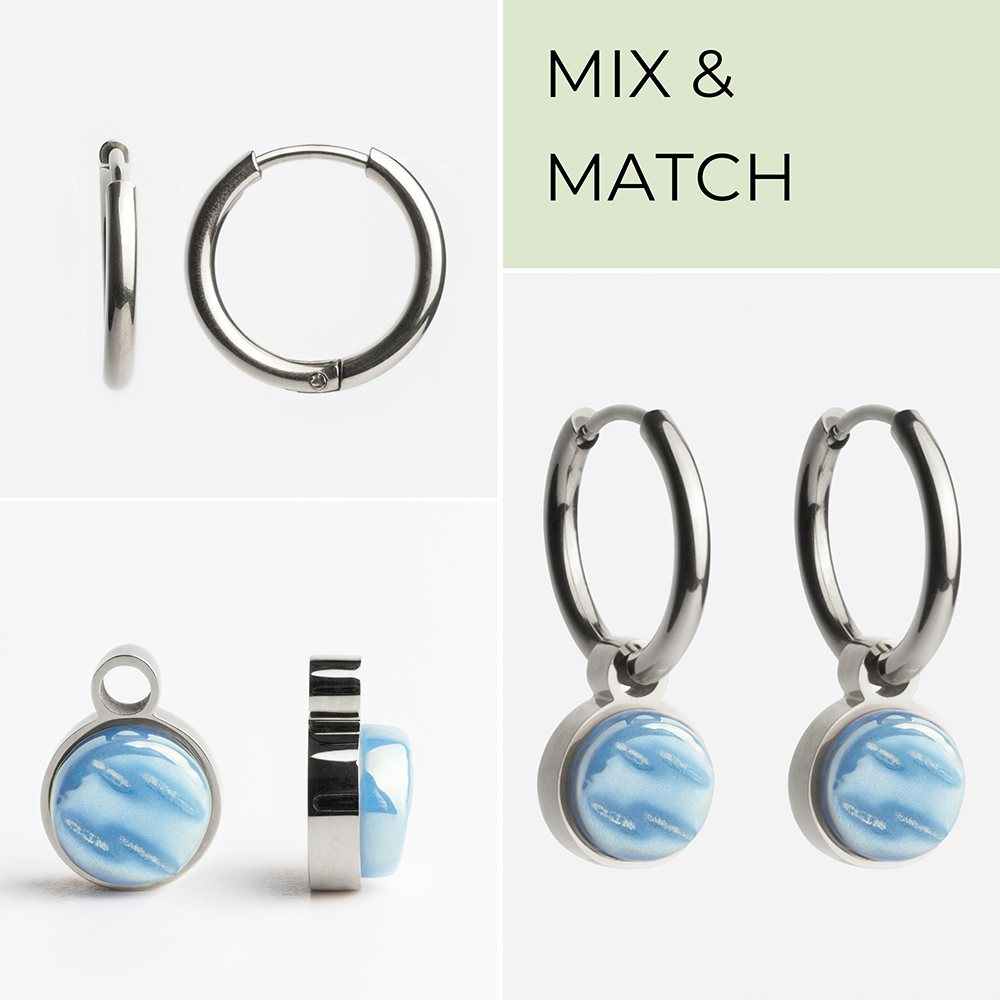 Foto von Hoop earrings with charms • Mix & Match earrings • 16mm Foto von Hoop earrings with charms • Mix & Match earrings • 16mm
