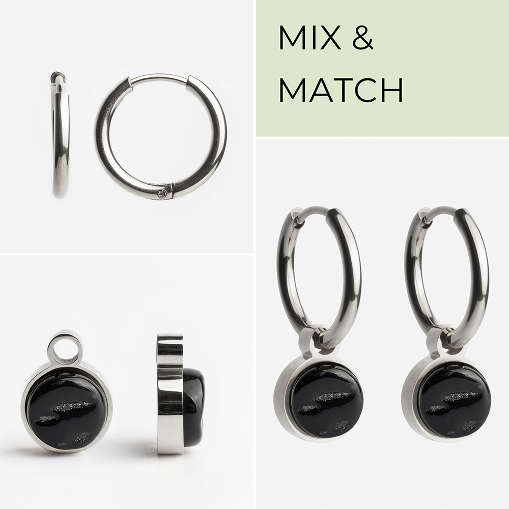 Foto von Hoop earrings with charms • Mix & Match earrings • 16mm Foto von Hoop earrings with charms • Mix & Match earrings • 16mm