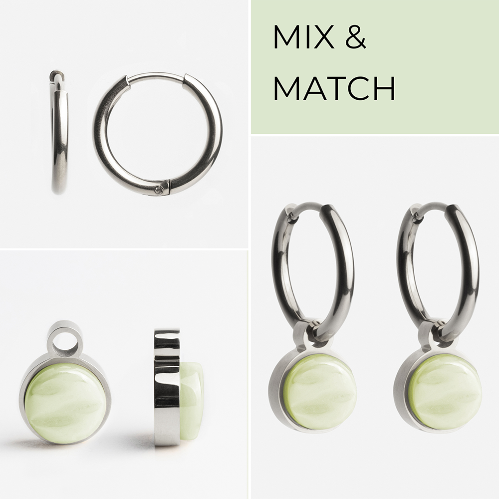 Foto von Hoop earrings with charms • Mix & Match earrings • 16mm Foto von Hoop earrings with charms • Mix & Match earrings • 16mm