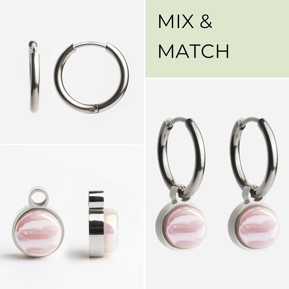 Foto von Hoop earrings with charms • Mix & Match earrings • 16mm Foto von Hoop earrings with charms • Mix & Match earrings • 16mm