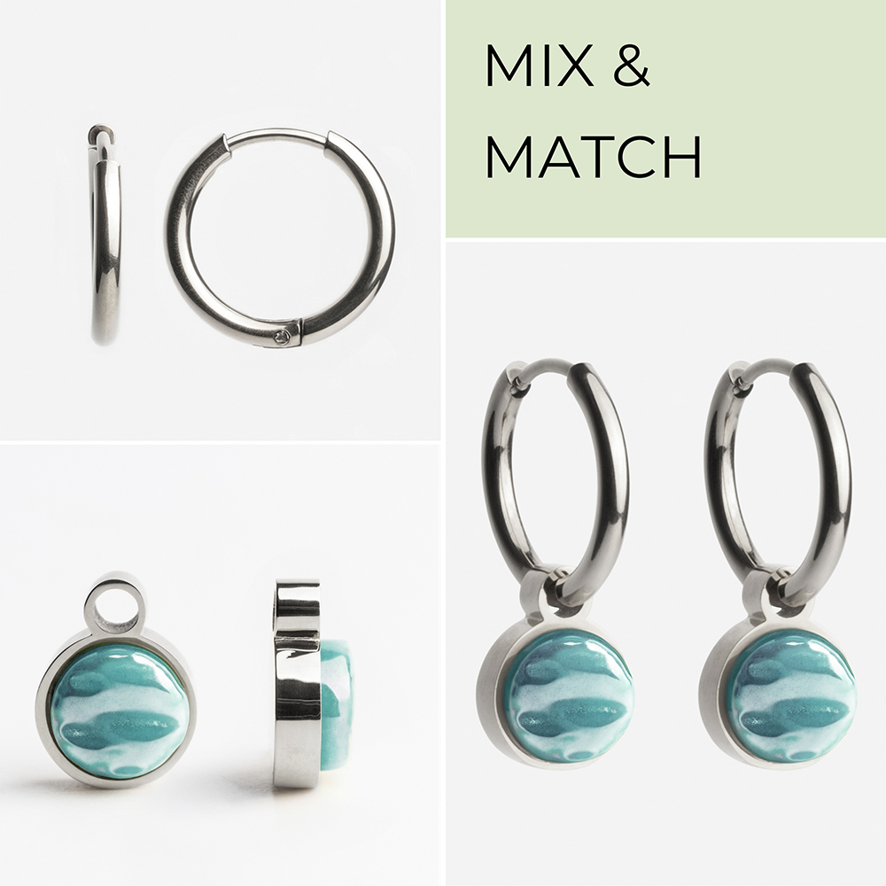 Foto von Hoop earrings with charms • Mix & Match earrings • 16mm Foto von Hoop earrings with charms • Mix & Match earrings • 16mm