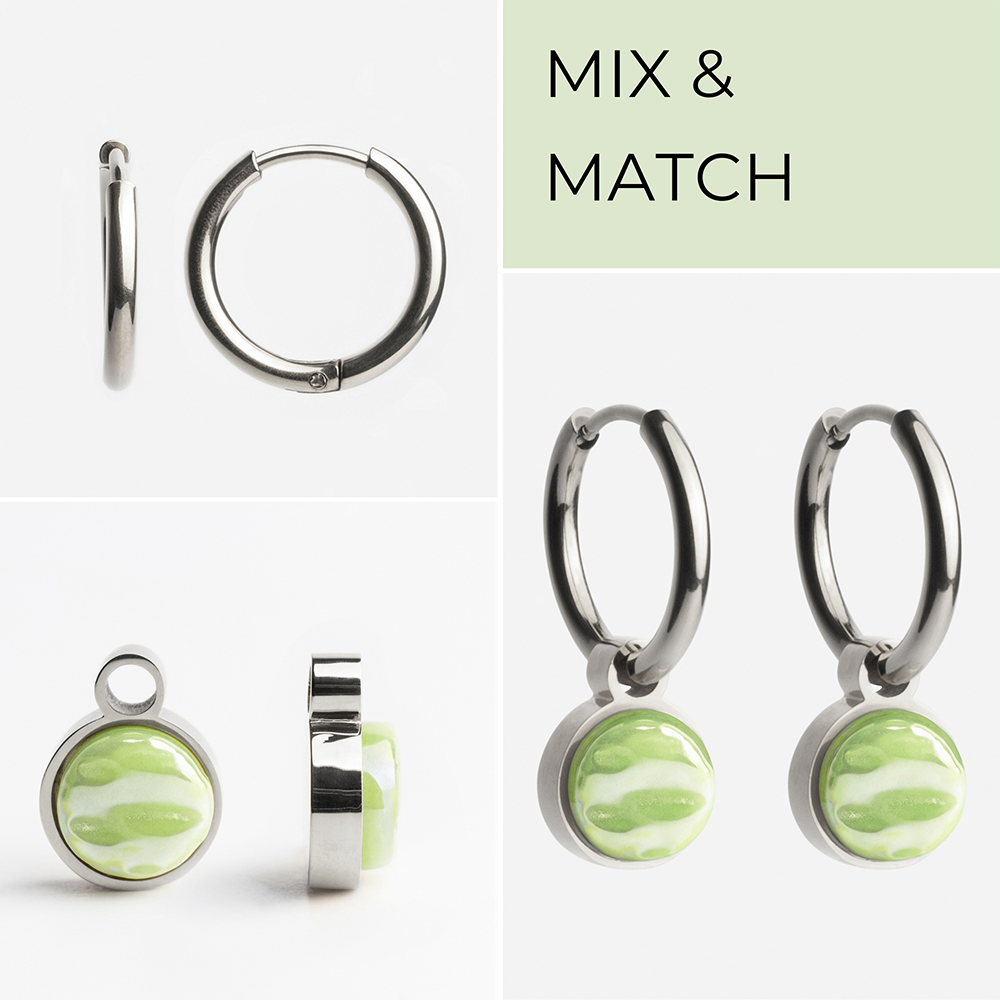 Foto von Hoop earrings with charms • Mix & Match earrings • 16mm Foto von Hoop earrings with charms • Mix & Match earrings • 16mm
