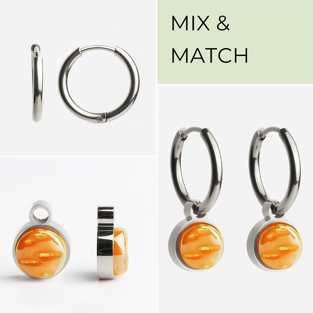 Foto von Hoop earrings with charms • Mix & Match earrings • 16mm Foto von Hoop earrings with charms • Mix & Match earrings • 16mm