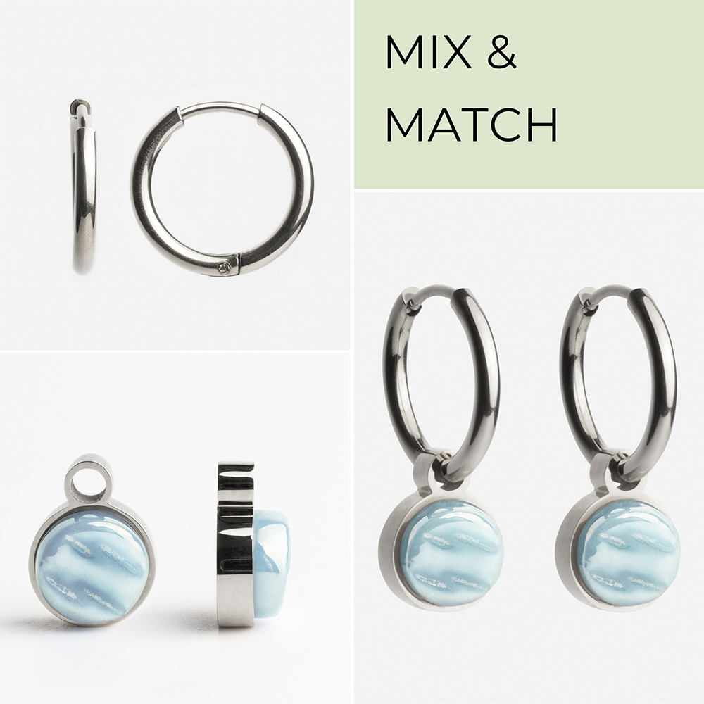 Foto von Hoop earrings with charms • Mix & Match earrings • 16mm Foto von Hoop earrings with charms • Mix & Match earrings • 16mm