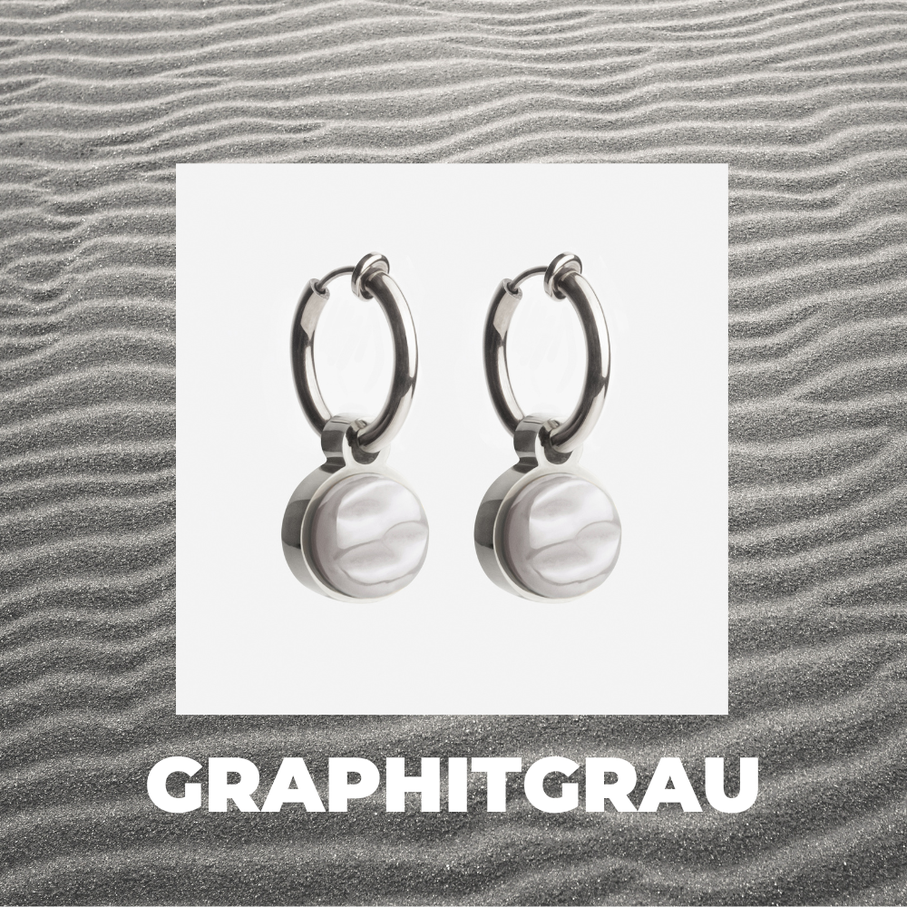 Foto von Hoop clip earrings with pendants • Mix & Match ear clips • 14mm Foto von Hoop clip earrings with pendants • Mix & Match ear clips • 14mm