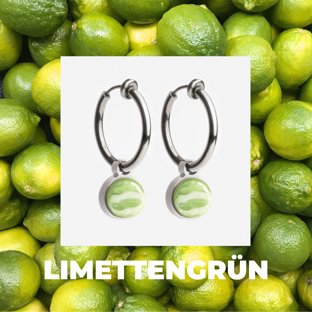 Foto von Hoop clip earrings with pendants • Mix & Match ear clips • 18mm Foto von Hoop clip earrings with pendants • Mix & Match ear clips • 18mm