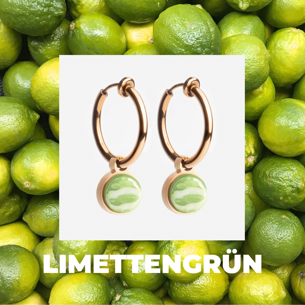 Foto von Hoop clip earrings with pendants • Mix & Match ear clips • 18mm Foto von Hoop clip earrings with pendants • Mix & Match ear clips • 18mm