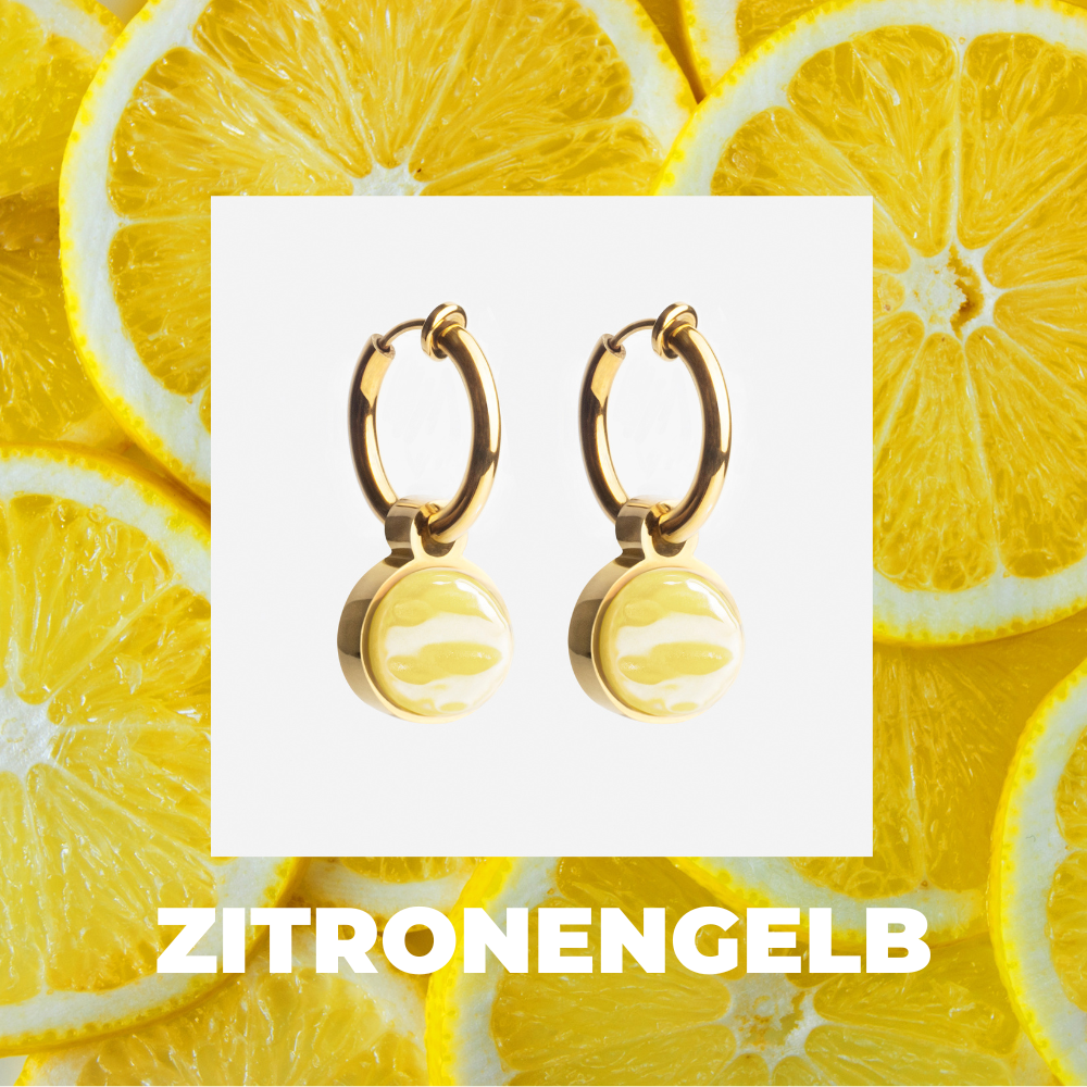 Foto von Hoop clip earrings with pendants • Mix & Match ear clips • 14mm Foto von Hoop clip earrings with pendants • Mix & Match ear clips • 14mm