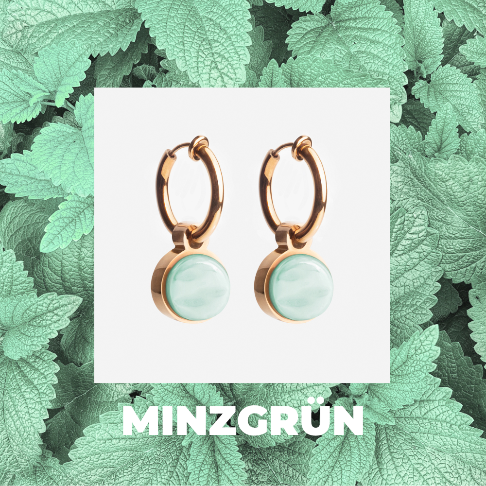 Foto von Hoop clip earrings with pendants • Mix & Match ear clips • 14mm Foto von Hoop clip earrings with pendants • Mix & Match ear clips • 14mm