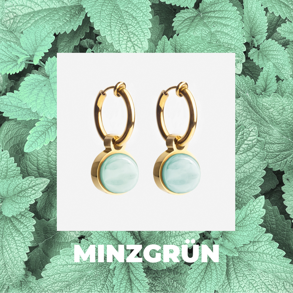 Foto von Hoop clip earrings with pendants • Mix & Match ear clips • 14mm Foto von Hoop clip earrings with pendants • Mix & Match ear clips • 14mm