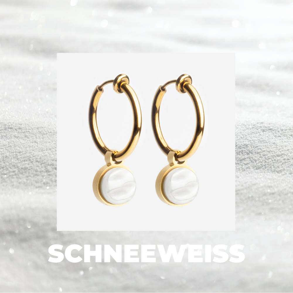 Foto von Hoop clip earrings with pendants • Mix & Match ear clips • 18mm Foto von Hoop clip earrings with pendants • Mix & Match ear clips • 18mm