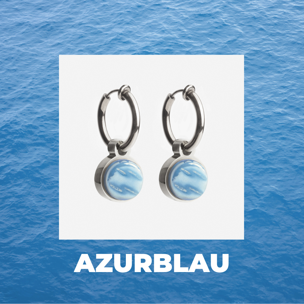 Foto von Hoop clip earrings with pendants • Mix & Match ear clips • 14mm Foto von Hoop clip earrings with pendants • Mix & Match ear clips • 14mm