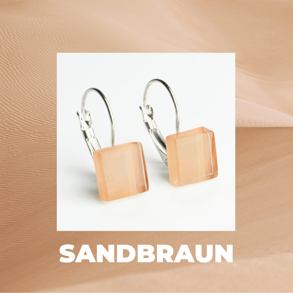 Foto von Geometric glass earrings • 10mm Foto von Geometric glass earrings • 10mm