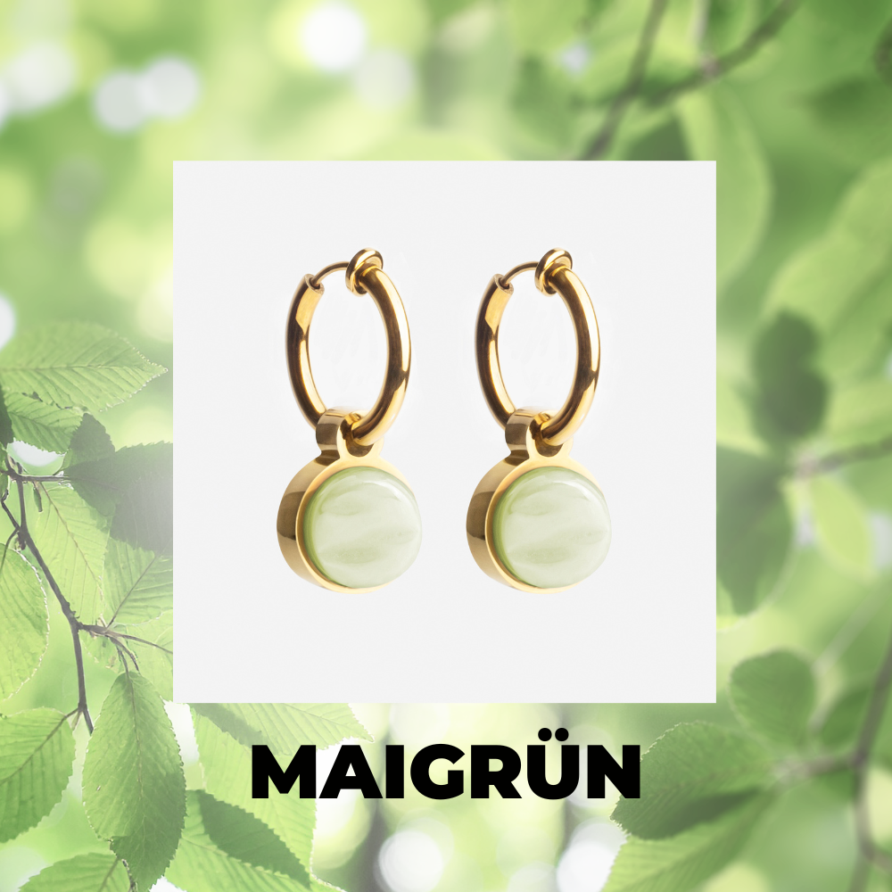 Foto von Hoop clip earrings with pendants • Mix & Match ear clips • 14mm Foto von Hoop clip earrings with pendants • Mix & Match ear clips • 14mm