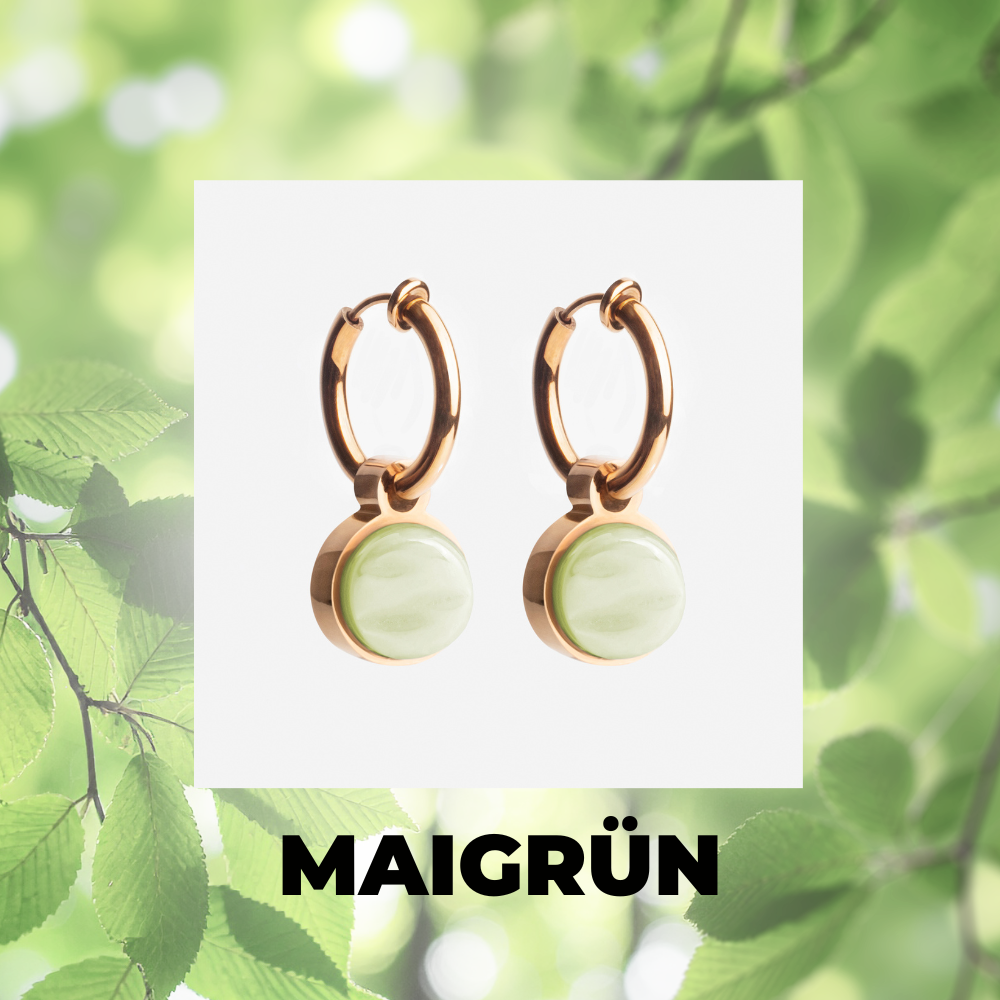 Foto von Hoop clip earrings with pendants • Mix & Match ear clips • 14mm Foto von Hoop clip earrings with pendants • Mix & Match ear clips • 14mm