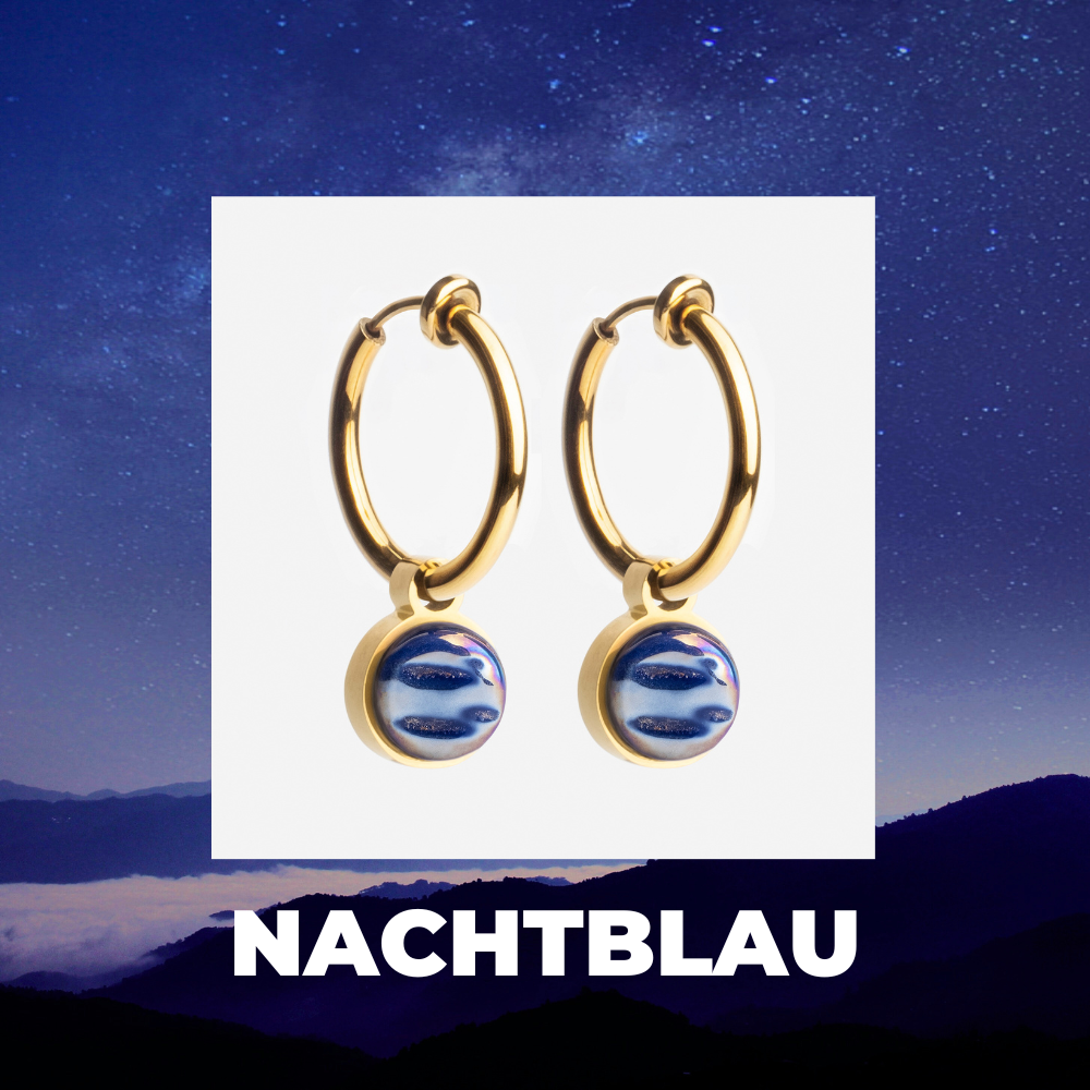 Foto von Hoop clip earrings with pendants • Mix & Match ear clips • 18mm Foto von Hoop clip earrings with pendants • Mix & Match ear clips • 18mm